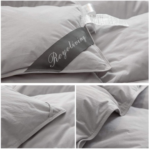 Royoliving Premium Heavyweight Greyduck Feathers Down Comforter King Size - Picture 3 of 6